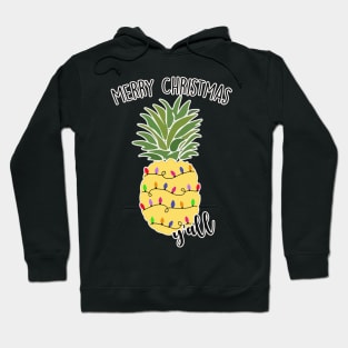 Merry Christmas Y'all Southern Pineapple Hoodie